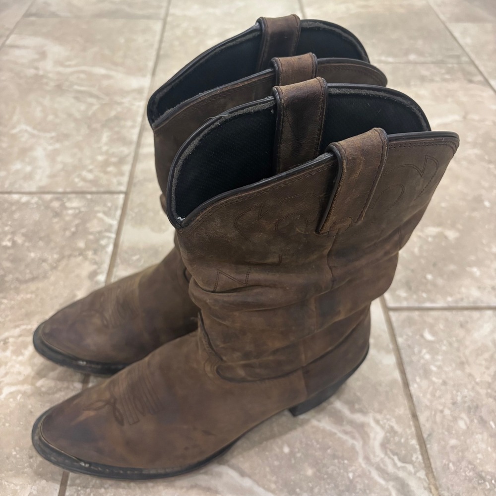 Durango RD542 Womens 11 Slouch Boot Tan Leather Western Cowboy‎ Boots 10M